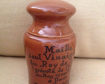 French vintage Maille mustard jar