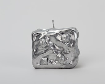 Hand-Sculpted Metallic Pillar Candle: Princess Matchstick Relic