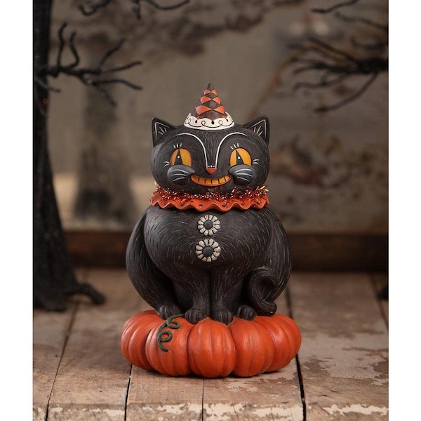 Happy Plumpkin Jack Container | Folk Art Halloween Collectible | Bethany Lowe Designs