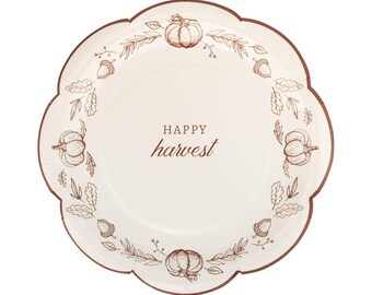 Happy Harvest Dinner Plate | Fall & Thanksgiving Party Tableware