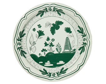 Mini Hors D'oeuvre Beachside Pavilion Paper Plate - Sage & Forest | Holiday Entertaining Essentials | Everyday Party Tableware