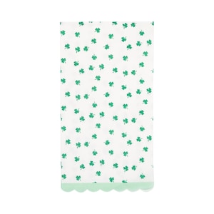 Clover Pattern Dinner Napkin - Guest Towels | St. Patrick's Day Tableware | Holiday Party Supplies