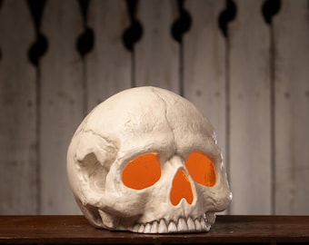 Skull Votive | Halloween Skull Candle Holder | Gothic Halloween Decor | Spooky Skeleton Decoration