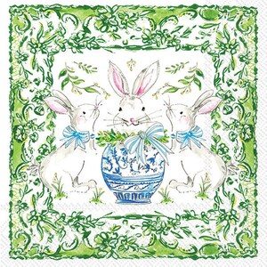 Easter Bunnies Beverage - Appetizer - Cocktail Napkins | Holiday Entertaining