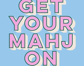 Mahjong Cocktail Funny Napkin | Game Day Party Supplies