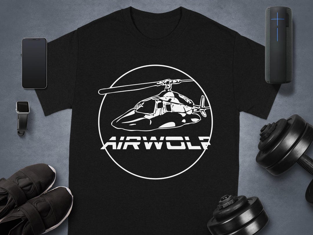 Airwolf T-shirt, Iconic 80s Helicopter, TV Show Fan Gift, Retro ...