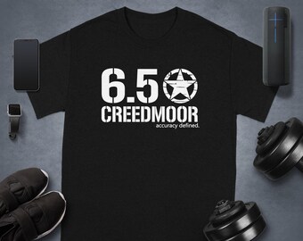 6.5 Creedmoor Accuracy T-shirt, sweater, hoodie, cadeau sternauwkeurigheid gedefinieerd, Creedmoor Target 6.5, Amerikaanse militaire ster, schietschijf