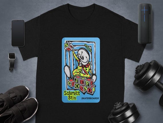 Schmitt Stix Jeff Grosso Clown T-Shirt, 80s Skateboarding, Retro Skater Shirt, Vintage Skateboard Gift, Skateboard Tee, Skate Culture