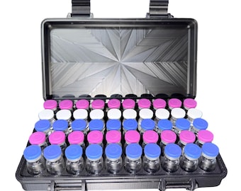 50ct Peptide Vial Storage Box - Black