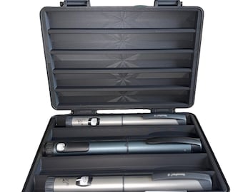 5 Pen Peptide/Insulin Case - Black