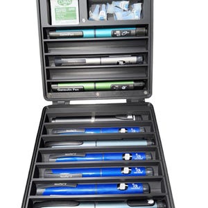 12 Pen Peptide/Insulin Case - Black
