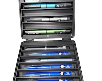 12 Pen Peptide/Insulin Case - Black