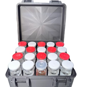 10ml Peptide Storage Case / Holds 20 Vials - Black