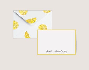 Personalized Lemons Postcard  with Envelope | Custom 4x6 Note Card