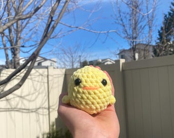 Crochet Duck Plush | Handmade Amigurumi Figure | Soft Stuffed Animal | Yarn Plushie Decor
