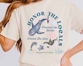 Whale Shark Shirt Orca Shirt Respect the Locals Sea Animal Ocean Lover Animal Lover Sea Turtle Dolphin Shark Bookish Gift