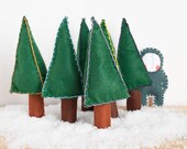 Woodland Tree - green felt decoration