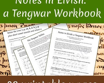 Elvish (Tengwar) Handwriting Workbook | Learn to Write in Elvish Script