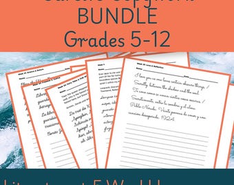 Cursive Copywork Bundle | World Languages & Literature (Grades 6-12)