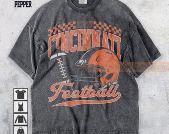 Comfort Colors シンシナティ フットボールシャツ、スウェットシャツ、パーカー、シンシナティ フットボール Tシャツ、シンシナティ フットボール ファンシャツ、試合当日のアパレル