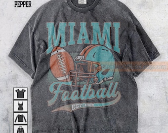 Comfort Colors Miami Football Shirt, Sweatshirt, Hoodie, Miami Football Tshirt, Football Fan Shirt, Gameday Shirt