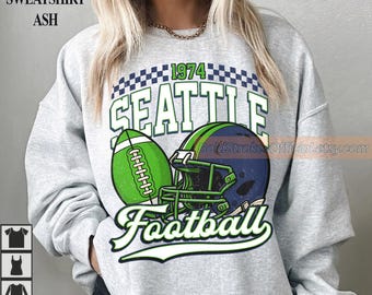 Seattle Football Shirt, Sweatshirt Hoodie, Touchdown Season Apparel, Team Fan Gift, Oversized T-Shirt