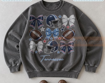 Tennessee Football Vintage Sweatshirt, 90er Jahre Retro Grafik T-Shirt, Spieltag Oversized T-Shirt, Comfort Colors Shirt, Football Fan TET46