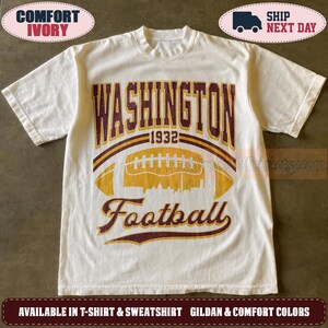 Washington Football Vintage Shirt, 90s Retro Graphic Tee, Game Day Oversized T-Shirt, Comfort Colors Sweatshirt, Football Fan WCM01