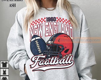 New England Football Shirt, Sweatshirt Hoodie, Touchdown Season Apparel, Team Fan Gift, Oversized T Shirt