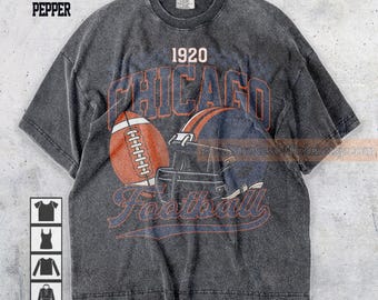 Camiseta de fútbol de Chicago Comfort Colors, sudadera, sudadera con capucha, camiseta de fútbol de Chicago, regalos para fanáticos del fútbol de Chicago, ropa para el día del partido