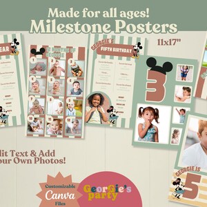 Vintage Mickey Birthday Bundle - Digital Download image 6