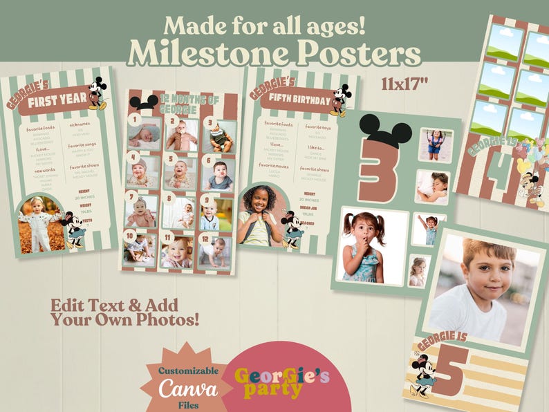 Vintage Mickey Birthday Bundle - Digital Download image 6