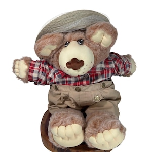 Vintage Hattie Furskins Teddy Bear Xavier Roberts Bee Keeper 1983 1st Year Editi