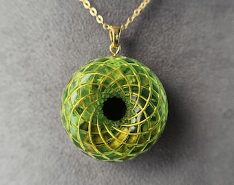 18K gold plated torus Rodin coil pendant necklace chakra balancing protection spiritual gift
