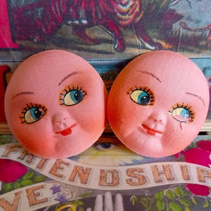 2 Vintage Doll Faces