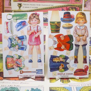 Deux cartes postales Paper Doll