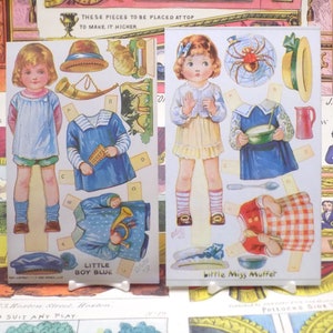 Deux cartes postales Paper Doll