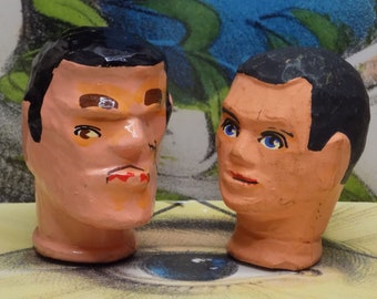 Primitive Vintage Puppet Heads