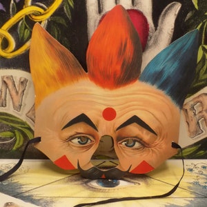 Grand masque de fête de style clown victorien