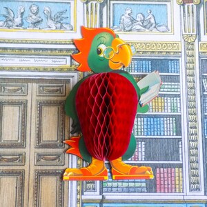 Decorazione vintage di cacatua a nido d'ape
