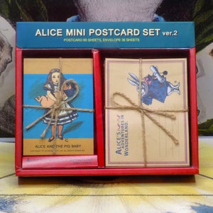 Mini cartes postales Alice au Pays des Merveilles Version 2