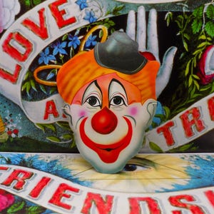 Vintage Clown Mask Made in Hong Kong