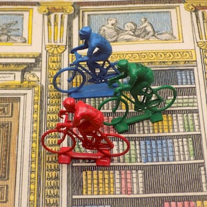 Vintage Red Mini Cyclist Toy figure