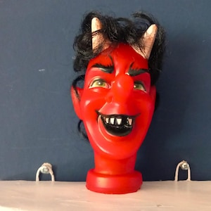 Vintage Plastic Devil Puppet Head