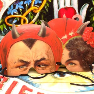 Devil and She Devil Victorian Party Masks