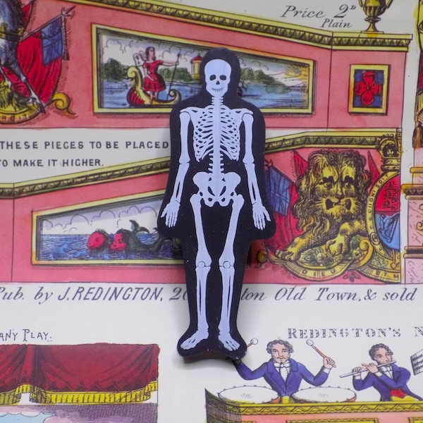 Large Vintage Skeleton Eraser