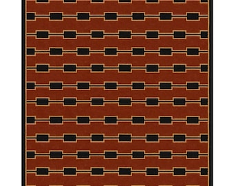Hand Tufted Wool Rug 8x10 9x12 ft- Custom Geometric Design, Handmade Area Rug, Floor Decorative Rug, Rugs For LivingRoom, Bedroom