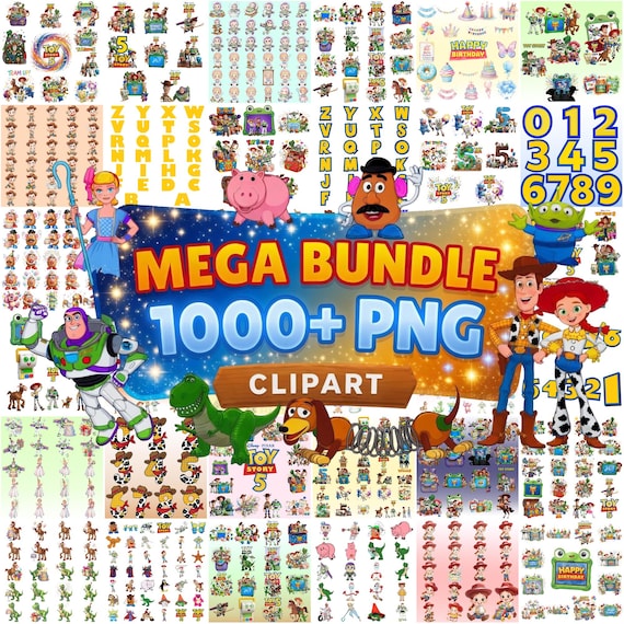 1000+New Toy Story 5 PNG Bundle,Buzz Lightyear,Woody Jessie PNG,Alphabet, Toy Story Birthday Shirt Design,Toy Story Clipart-Instant Download