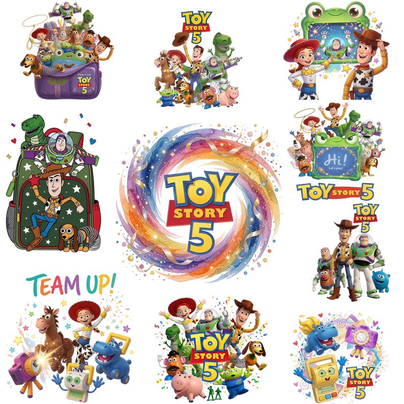 1000+New Toy Story 5 PNG Bundle,Buzz Lightyear,Woody Jessie PNG,Alphabet, Toy Story Birthday Shirt Design,Toy Story Clipart-Instant Download image 15