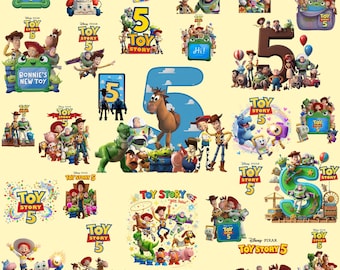 580+ Toy Story 5 Charaktere Bundle PNG, Woody Buzz Jessie Digital Clipart, Du hast einen Freund in mir, sofortiger Download